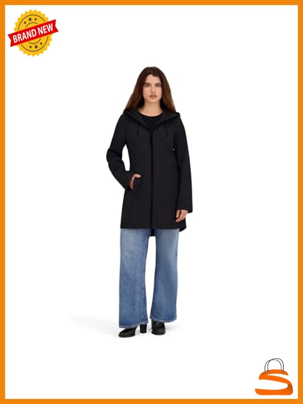 Lightweight Bonded Rain Coat Water-Resistant Anorak with Hood